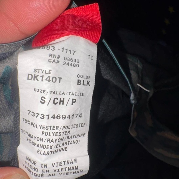 Black Pants with Camouflage Waistband - Picture 2 of 4